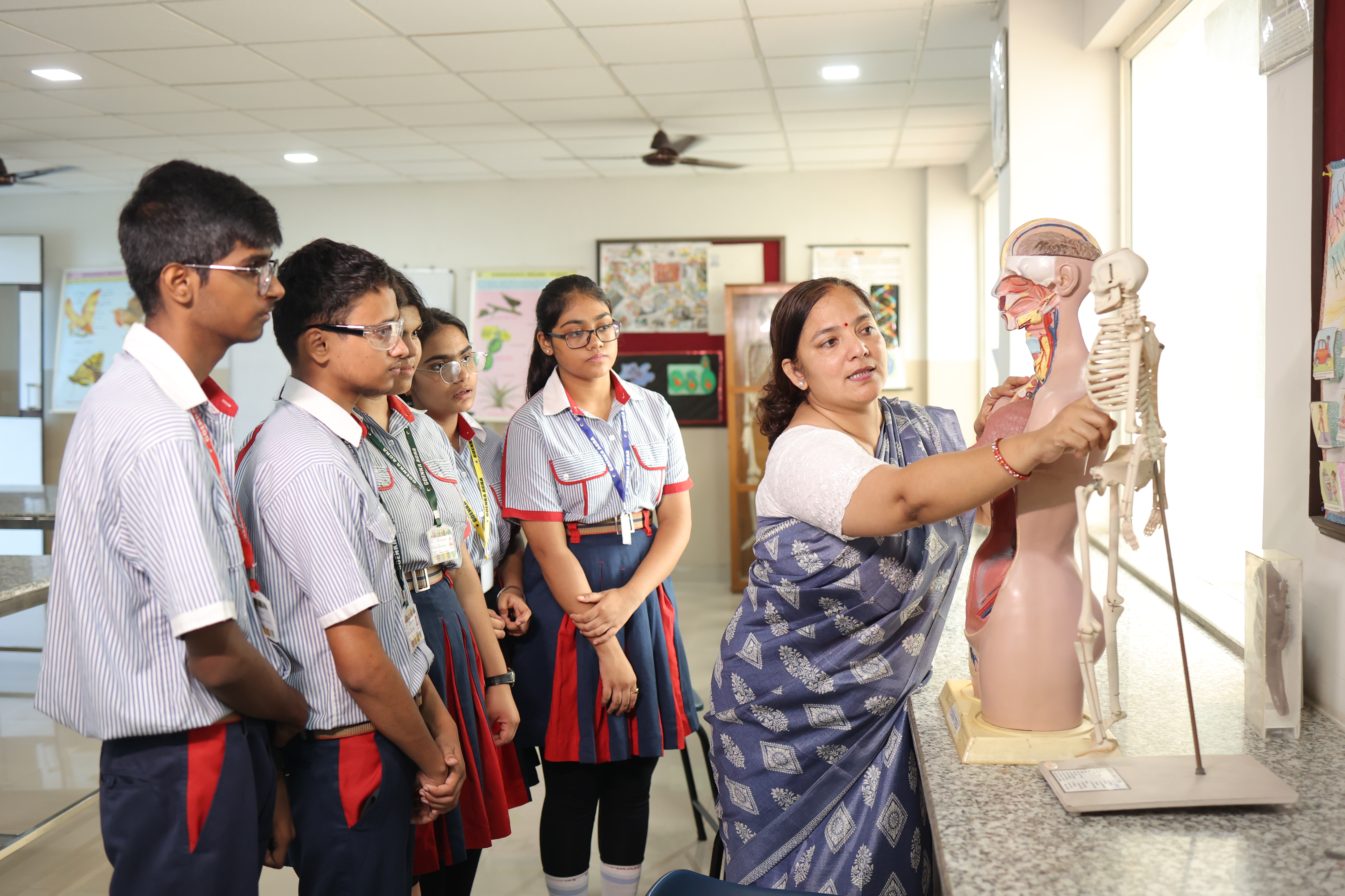 Students in the science lab