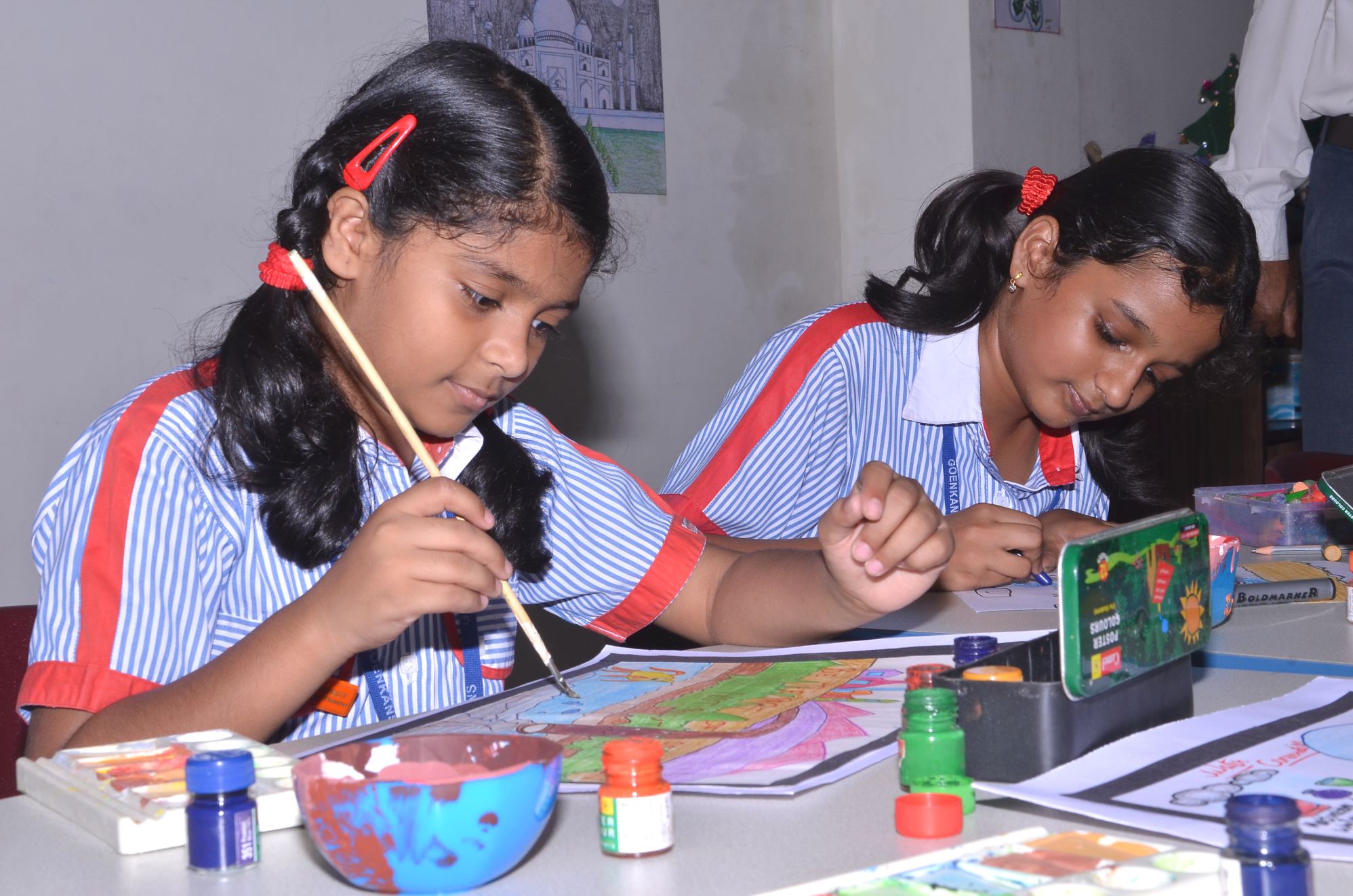 Students engaged in learning activities